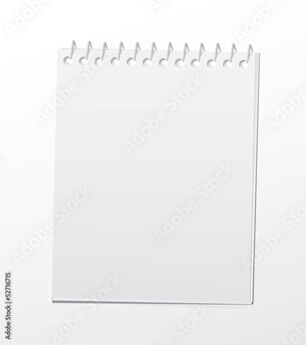 Blank spiral notepad.