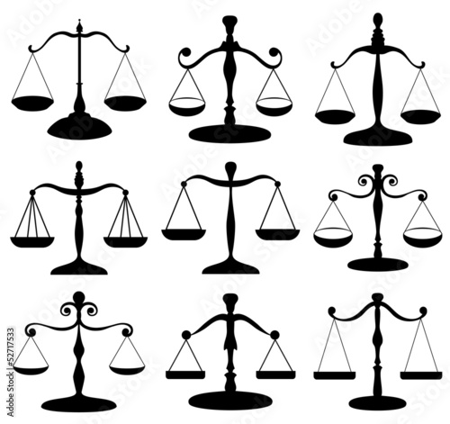 Law scale symbol set