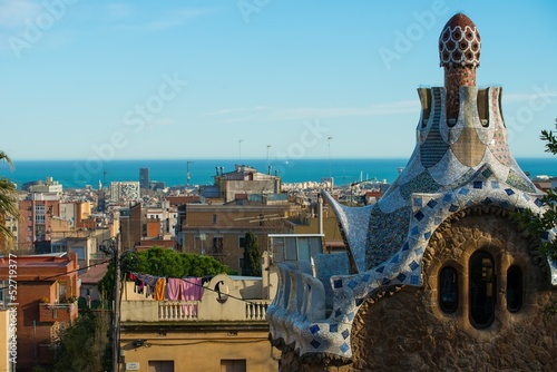 BARCELONA - MARCH 08: Architecture of Park Güell