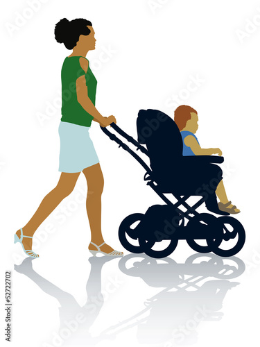Mother and child on the walk
