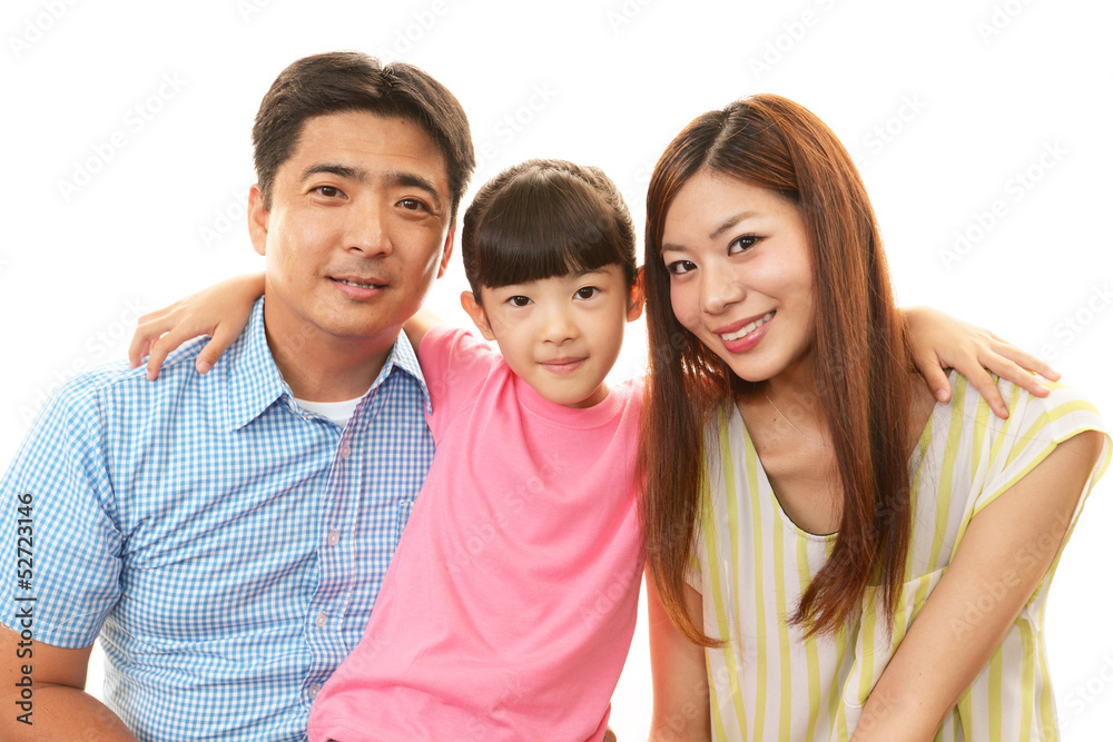笑顔の女の子と親 笑顔の女の子と親