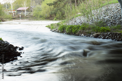 River on the white background photo