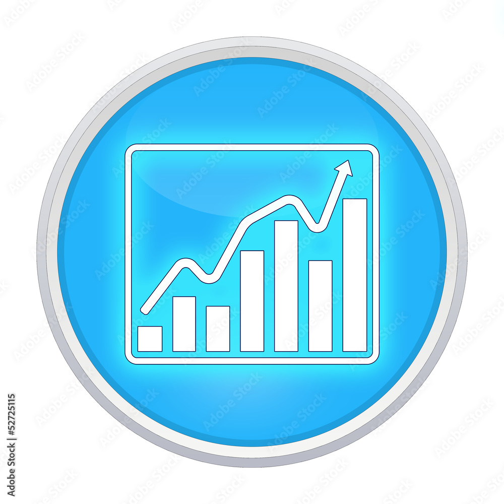 chart button light blue circle chart button light blue circle