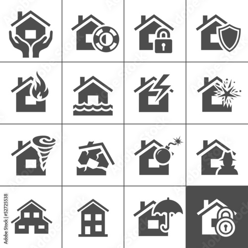 Property insurance icons