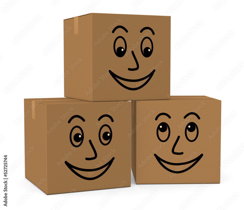 Obraz premium carton boxes