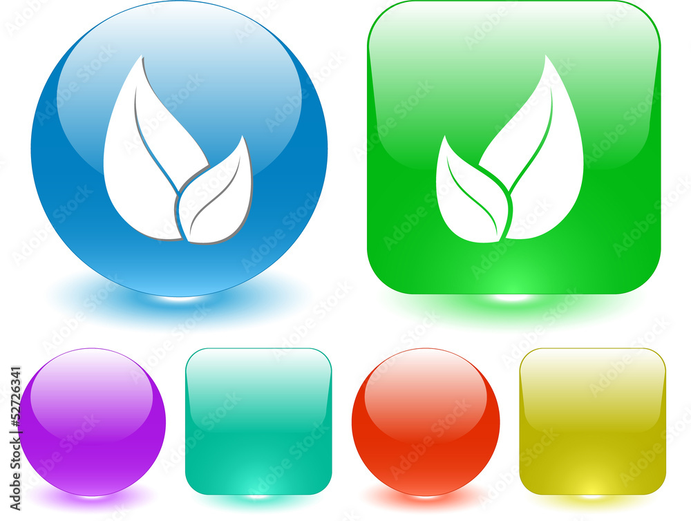 Leaf. Vector interface element. Leaf. Vector interface element.