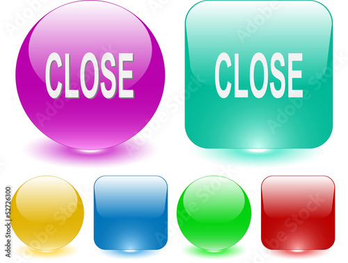 Close. Vector interface element.