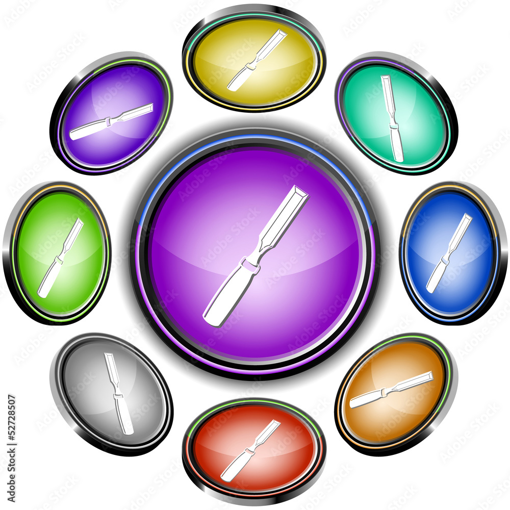 Chisel. Vector internet buttons. 8 different projections. Chisel. Vector internet buttons. 8 different projections.