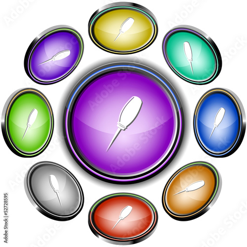 Awl. Vector internet buttons. 8 different projections.
