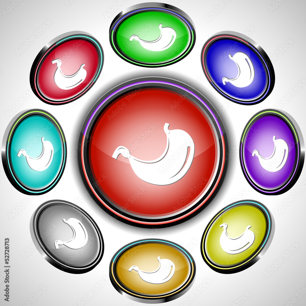 Stomach. Vector internet buttons. 8 different projections. Stomach. Vector internet buttons. 8 different projections.