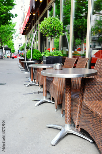 Cafe terrace in Paris #52729504