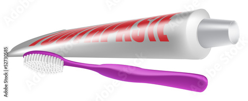 Toothpaste and tooth brush