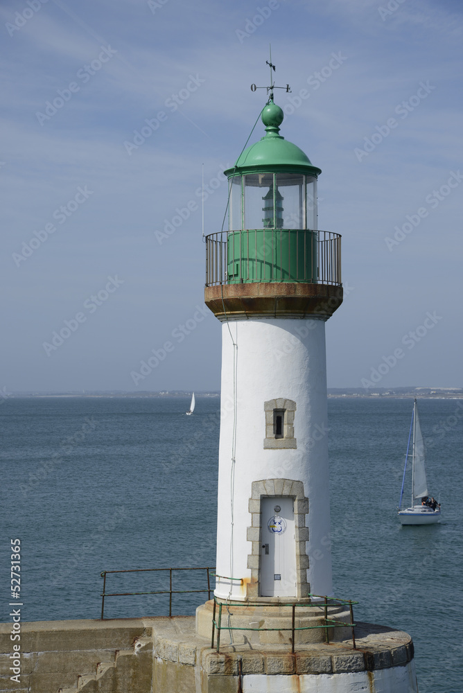 leuchtturm am port tudy, ile de croix, Bretagne