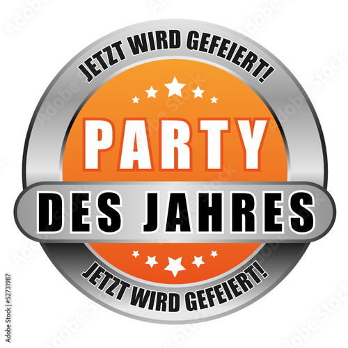 5 Star Button orange PARTY DES JAHRES JWG JWG