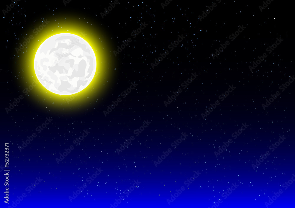night background with moonlight