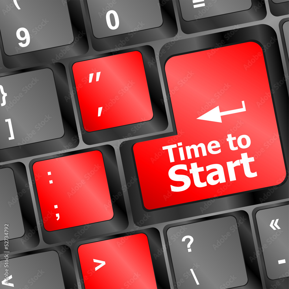 Time to start text button on keyboard