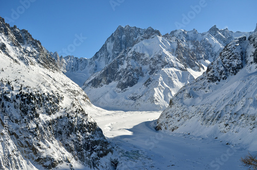 The Mer de Glace  Sea of Ice in Chamonix  France