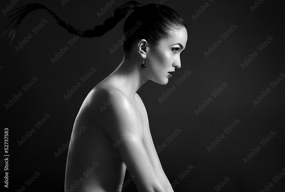 beautiful model with bright makeup in studio beautiful model with bright makeup in studio