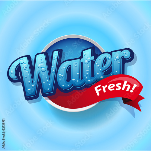Drinking and Water Label vector