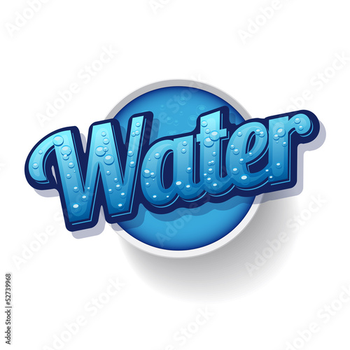 Drinking and Water Label vector