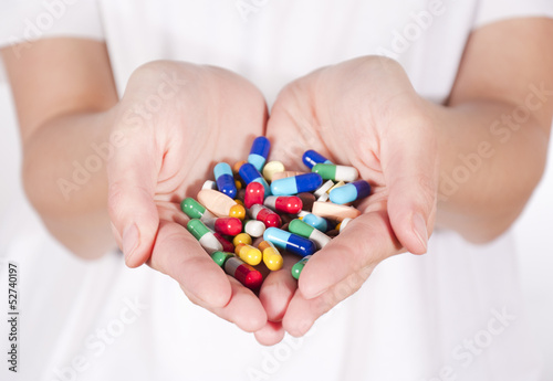 Pills in hands