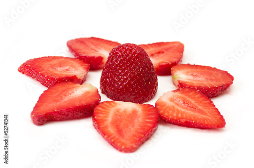 Strawberry isolated on white background photo