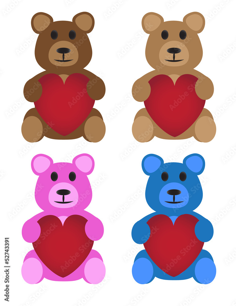 Stuffed Bears With Hearts Stuffed Bears With Hearts