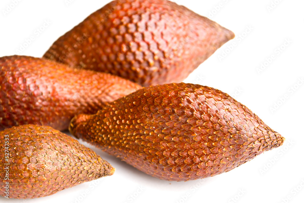 Zalacca fruit on white background Zalacca fruit on white background