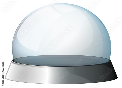 A circular dome with a silver holder