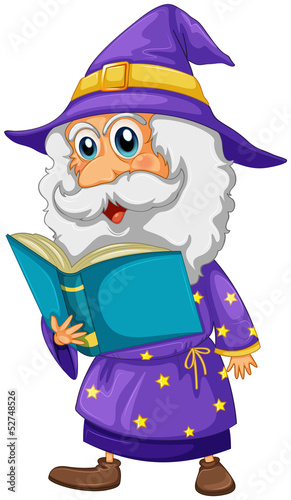 A wizard holding a book