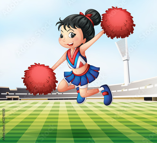 A pretty and energetic cheerdancer