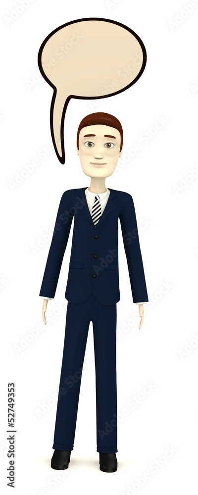 3d render of cartoon character with speech bubble 3d render of cartoon character with speech bubble