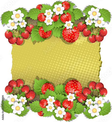background with strawberry