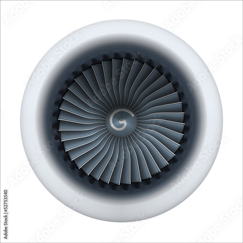 Vector jet's turbine isolated on white background
