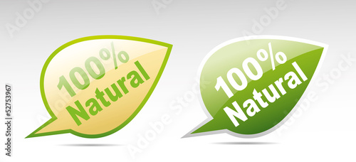 100% natural - stickers.