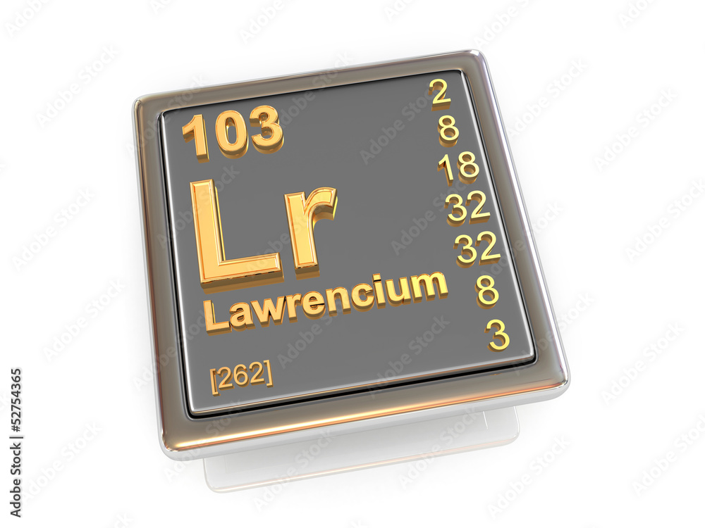Lawrencium. Chemical element.