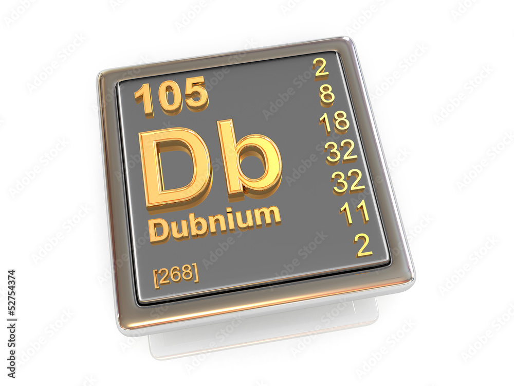 Dubnium. Chemical element.