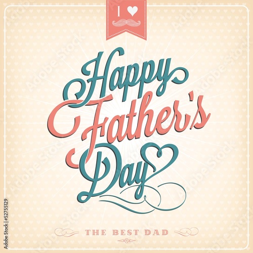 Happy Father's Day Typographical Background