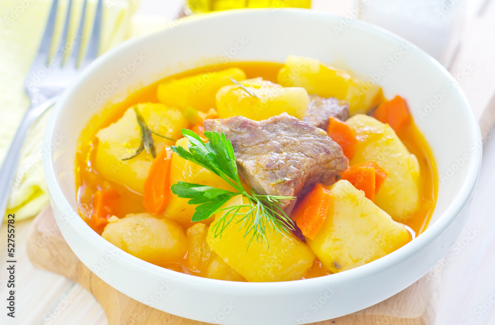 potato with sauce and meat potato with sauce and meat