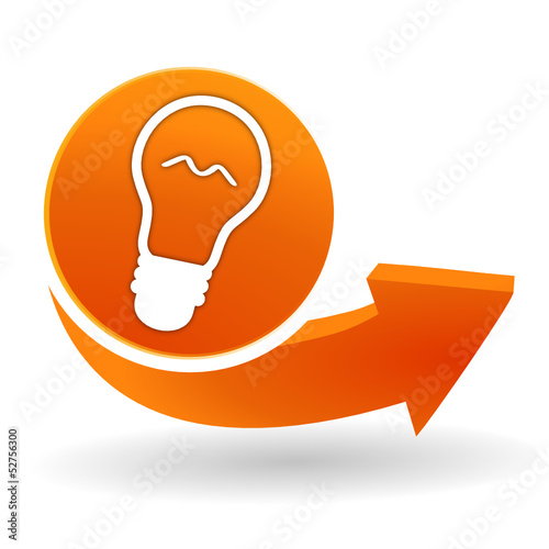 lumière sur bouton web orange