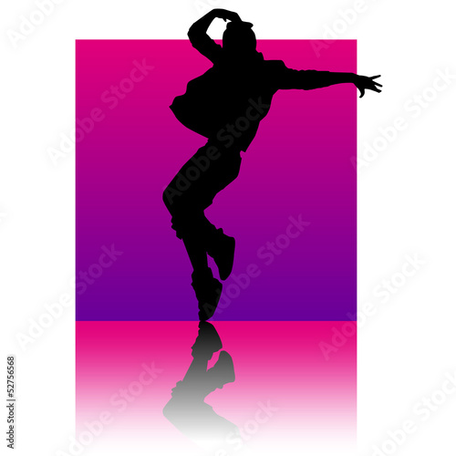 Break dancer purple to pink square