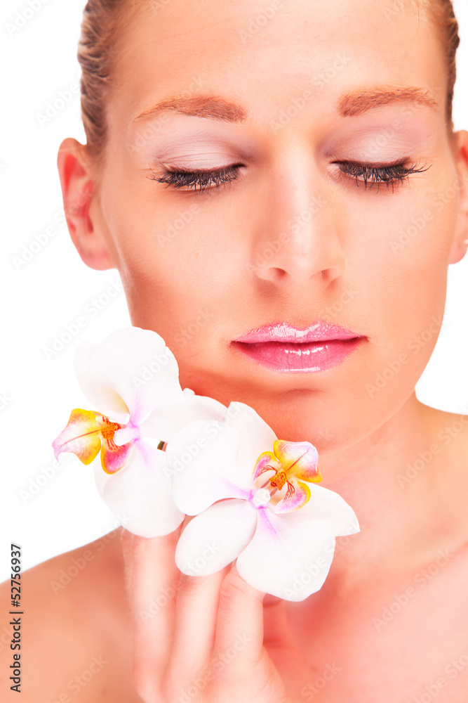 Spa woman. Perfect blond girl. Isolated on white background. Spa woman. Perfect blond girl. Isolated on white background.