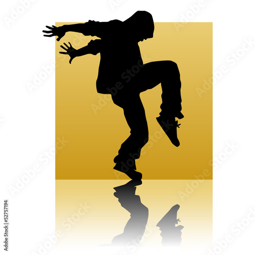 Break dancer gold square