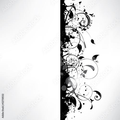 Abstract background with floral elements