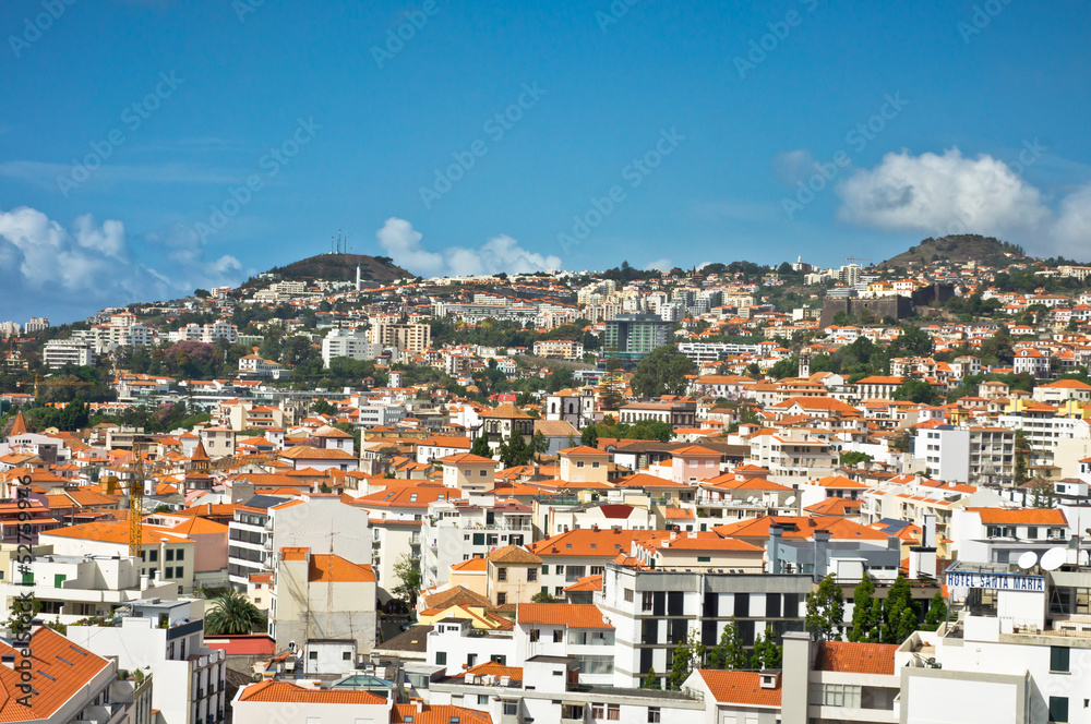 Beautiful view of Funchal, Madeira Island, Portugal