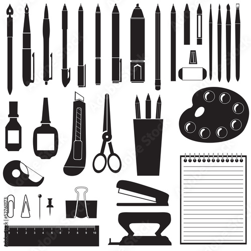 Silhouette of stationery
