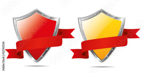 Shields and ribbons