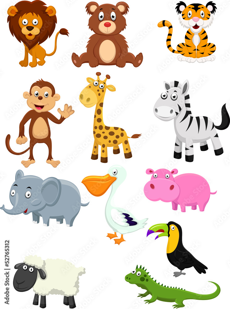 Fototapeta premium Cartoon animal collection