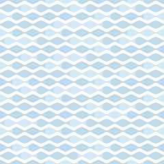 Wandcirkels Zee patronen Klassiek golvenpatroon in marineblauw  © korinoxe