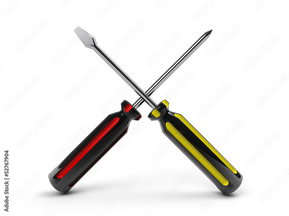screwdriver isolated on white background screwdriver isolated on white background